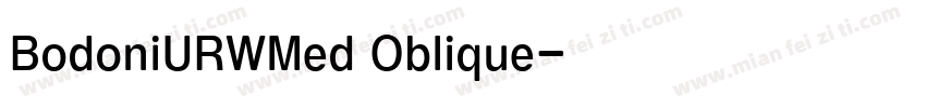 BodoniURWMed Oblique字体转换